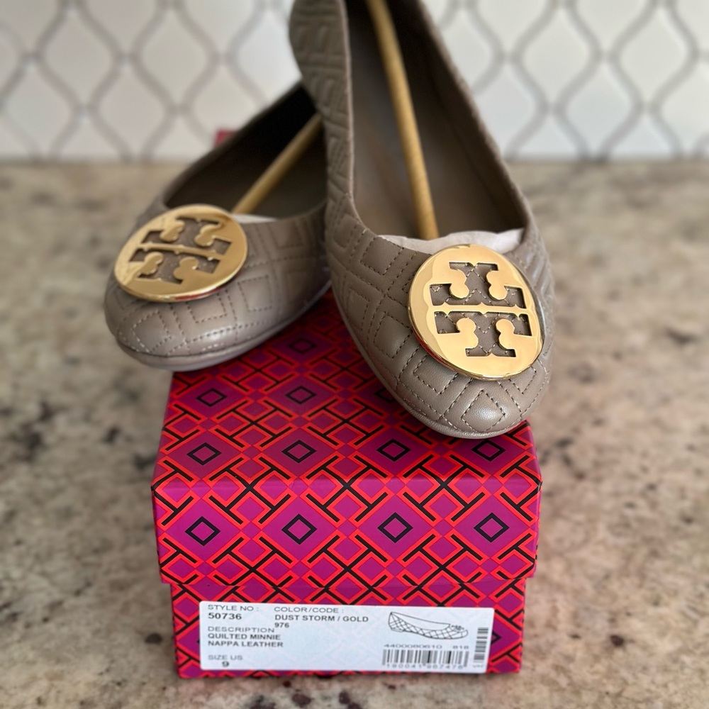 Tory Burch Minnie Ballet Flats Size 9